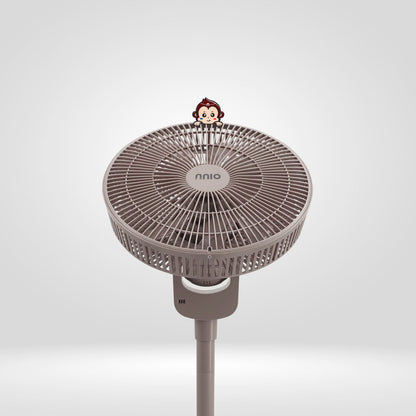 EZ99 12" BLDC Motor 3D Osc Air Circulator with Remote Control (Beige), Twist & Release Fan Head, Height Adjustable