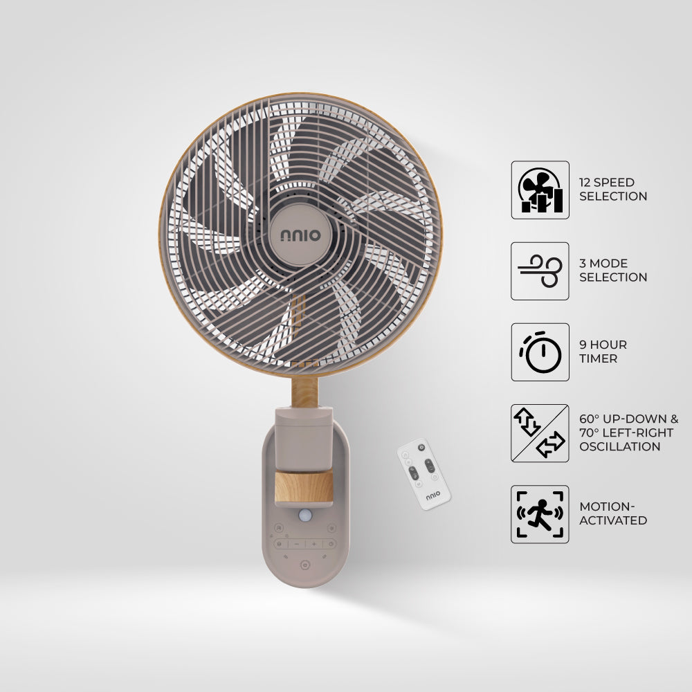 WALLIE-300 12" BLDC Air Circulation Fan with Remote Control