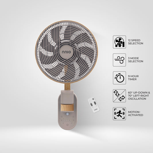 WALLIE-300 12" BLDC Air Circulation Fan with Remote Control